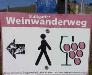 Stuttgart Wine Trail sign