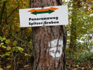 Sign on the Spitzer Graben Panoramaweg